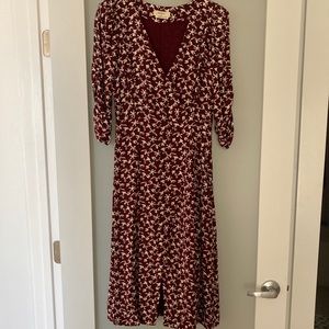 ba&sh burgundy floral dress